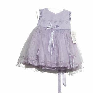 Growing Up Girls Gray Tutu Dress Floral Sleeveless V-Neck Pure Polyester Size XL